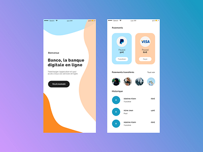 Application pour une banque app design graphic design ui ux web website