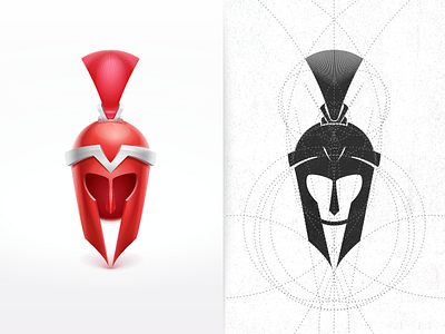 Helmet Logo helmet logo outlines red wip