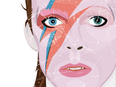David Bowie - Let's Dance david bowie illustrator lets dance photoshop vector illustration ziggy stardust