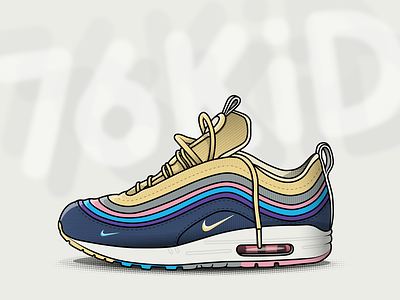 Nike Air Max 97/1 Sean Wotherspoon - Sneaker illustration illustrator nike sneaker trainer vector