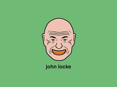John Locke's Orange Welcome character art dharma initiative face illustration john locke lost lost tv orange