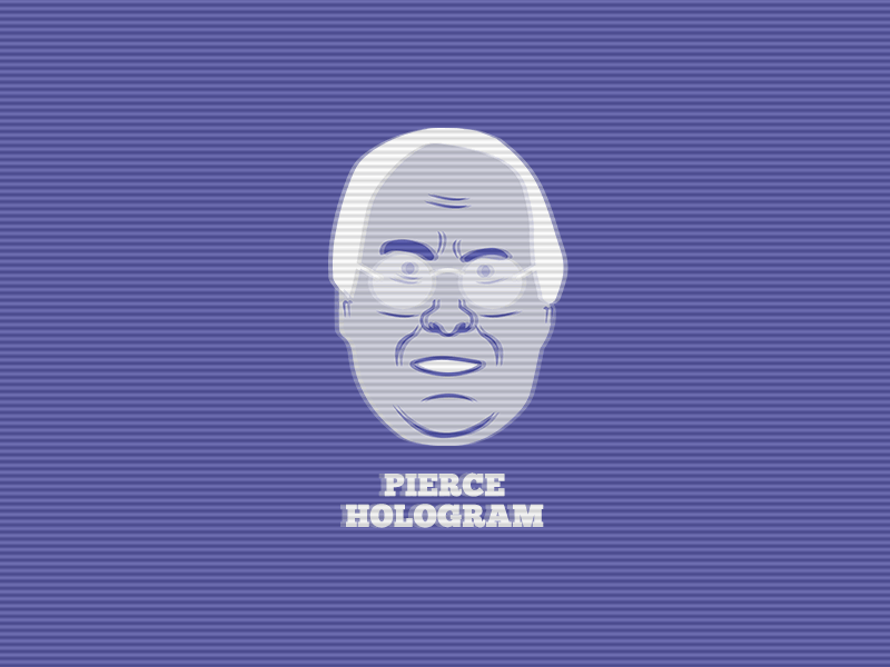 Community returns, Pierce Hologram approves! character character art chevy chase community face gif hologram pierce hawthorne