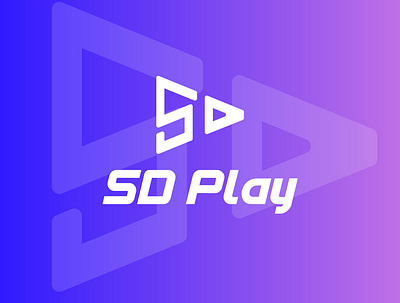 SD Play minimalist logo modern logo music studio play icon producer sd like play studio logo typography logo