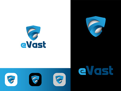 evast 3d artist 3d logo 3d shield logo abstract logo antivirus logo company logo e letter logo evast logo maker logodesign minimalist logo shield like e shield logo