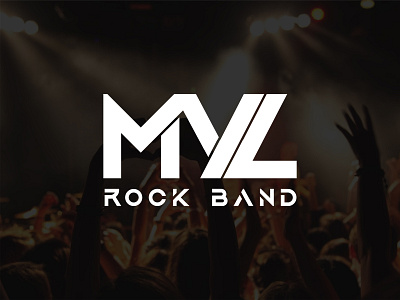 MYL Rock band elegant logo design logo maker music logo myl rock band typography logo