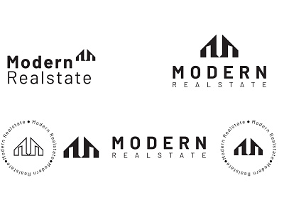 Modern Realstate logo position variation modern design modern real estate real estate agent real estate branding real estate logo