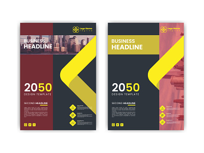 Corporate Book Design Template a4 banner brochure corporate books design creative designgraphics flyer poster red yellow