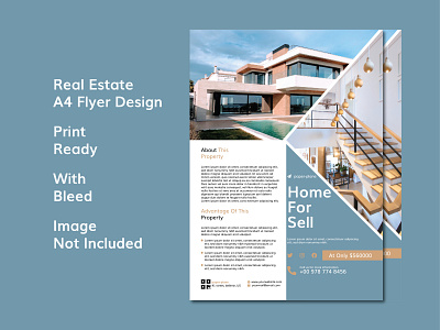 Real Estate A4 Flyer Design a4 brochure clean creative editable flyer design free golden home for sell luxury print ready real estate real estate a4 flyer design sell simple