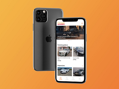 Polovniautomobili - Homepage app design polovniautomobili ui ux