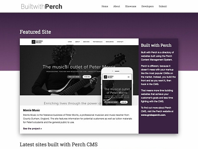 Built With Perch cms perch