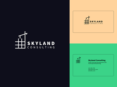 Skyland Consulting 2d affinity designer branding design logo vector