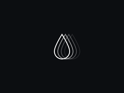 Third iteration for my game dev label's logo 2d affinity affinity designer branding design dev game game dev label logo rain rain icon rain symbol