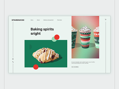 Starbucks landing page design interaction landing page typography uiux