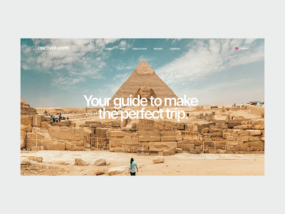 Discover Egypt Landing page design landing page logo minimal ui uiux ux web