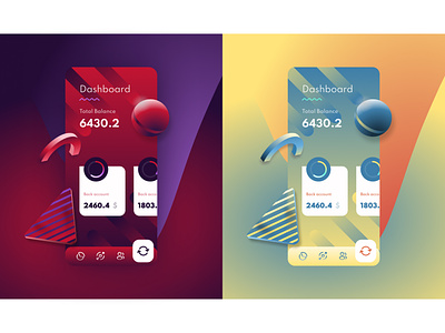 Banking App 3d app art banking branding button color credit card design ecommerce gradient graphic design hello dribbble hellodribbble icon illustration layout logo ui ux