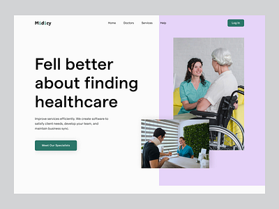 Midicy - Medical Healthcare Home Page clean design design health design medical doctor health health landing page healthcare healthy hero landing page medic medical medical landing page modern ui ux vector web website