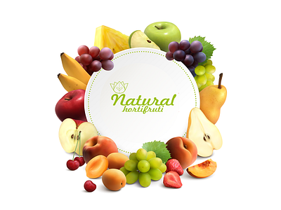 Natural Hortifruti branding designer de logo hortifruti identidade visual illustrator logo photoshop
