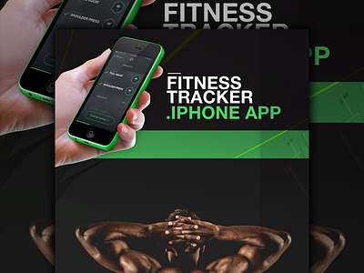 Fitness Tracker - Web header app bodybuilding clean exercise fitness flat header ios7 iphone tracker website workout
