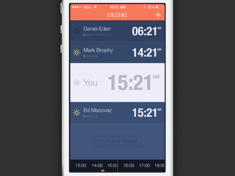 Details [animation] anim animation clean clients details gif ios7 iphone popup simple time zone timezone