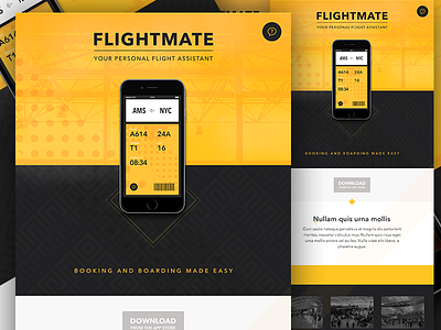 Website (concept) airport app boarding flight gates ios8 iphone itinerary pass travel