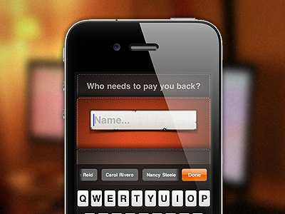 PayMeBack for iPhone app apps finance ios iphone mobile user interface