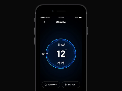 Car app: Climate Control 3d 3d animation adobe ae after effects after effects motion graphics assistant c4d car climate control particles ring swirl ui ux