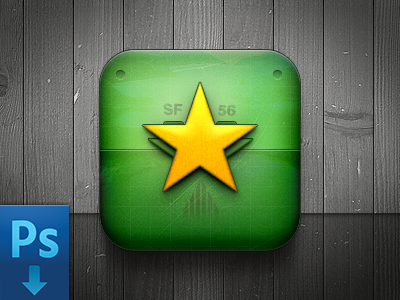 Game Icon (Free PSD) air force app free freebie game icon ios practice psd star texture war