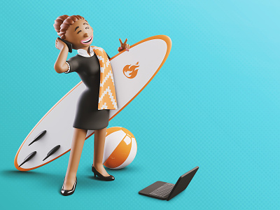 Foncia | 🏄‍♀️ A businesswoman busy during summer holidays 🏄‍♀️