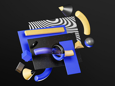 Iniens | Website illustration | Contact 3d abstract background blender branding cgi color design geometric geometry illustration minimal trend website