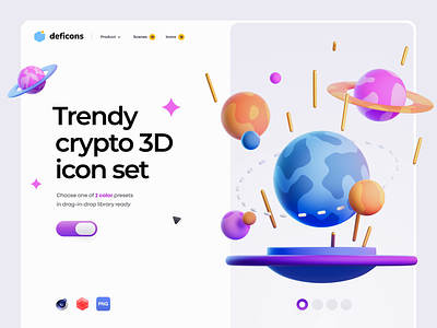 DeFicons vol. 2 - Crypto 3D Icon Set 3d bitcoin c4d crypto deficon digital illustration graphic design icons illustration market metaverse motion graphics nft redshift scene ui ui8