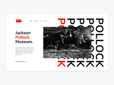 Hello Dribbble abstract area chart design flat jackson pollock lettering minimal red typography ui ui design ux ux design web website whit