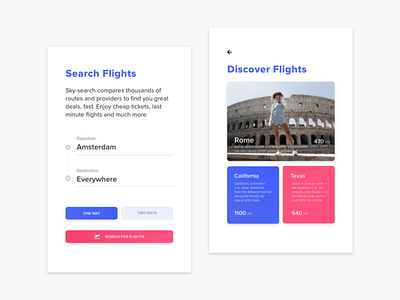 Flight Booking | Concept design app app design design flat flight booking pink travel typography ui ui design ux ux design webdesign website