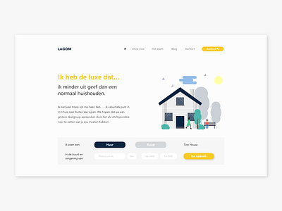 LAGOM Tiny houses | concept design app design ecomerce filter flat interface design minimal search typography ui ui design ux ux design web website