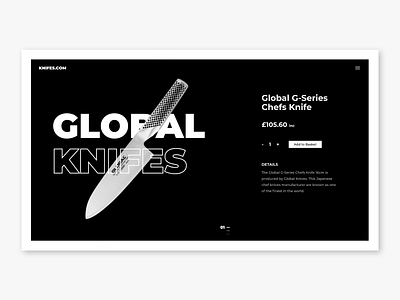 Global Knifes | Website Concept