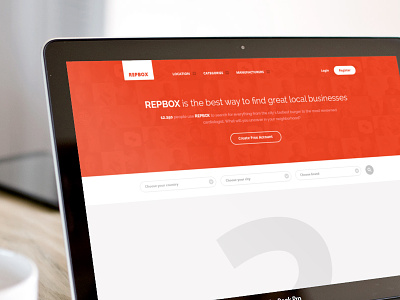 W.I.P Repbox Web Design app baranmod clean oval red repbox site web webdesign website