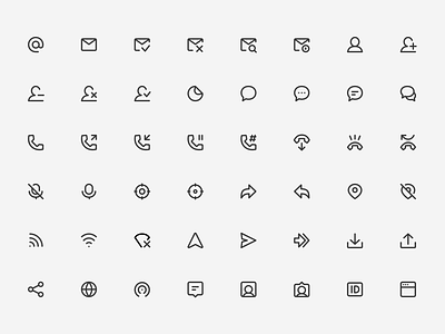 Super Basic Icons - Communication Set 🛰️ communication components library design elements design system figma freebie icon pack icon set iconography icons interface sketch sketch templates website symbols ui ui kit ux web web design with sketch