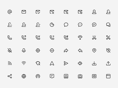 Super Basic Icons - Communication Set 🛰️ communication components library design elements design system figma freebie icon pack icon set iconography icons interface sketch sketch templates website symbols ui ui kit ux web web design with sketch