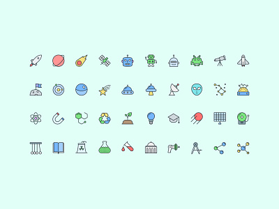 Pioneer Icons — Science Icon Set 🔬