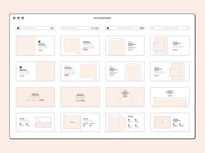 Root Design Kit — Wireframes 💻