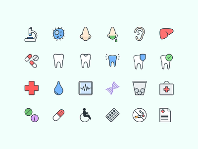 Pioneer Icons — Healthcare 💊 body design design system doctor face freebie healthcare icon set icons illustration interface nose pioneer icons sketch symbols ui ux