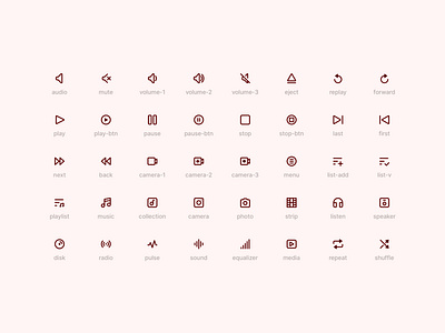 Super Basic Icons — Multimedia Set 🎵