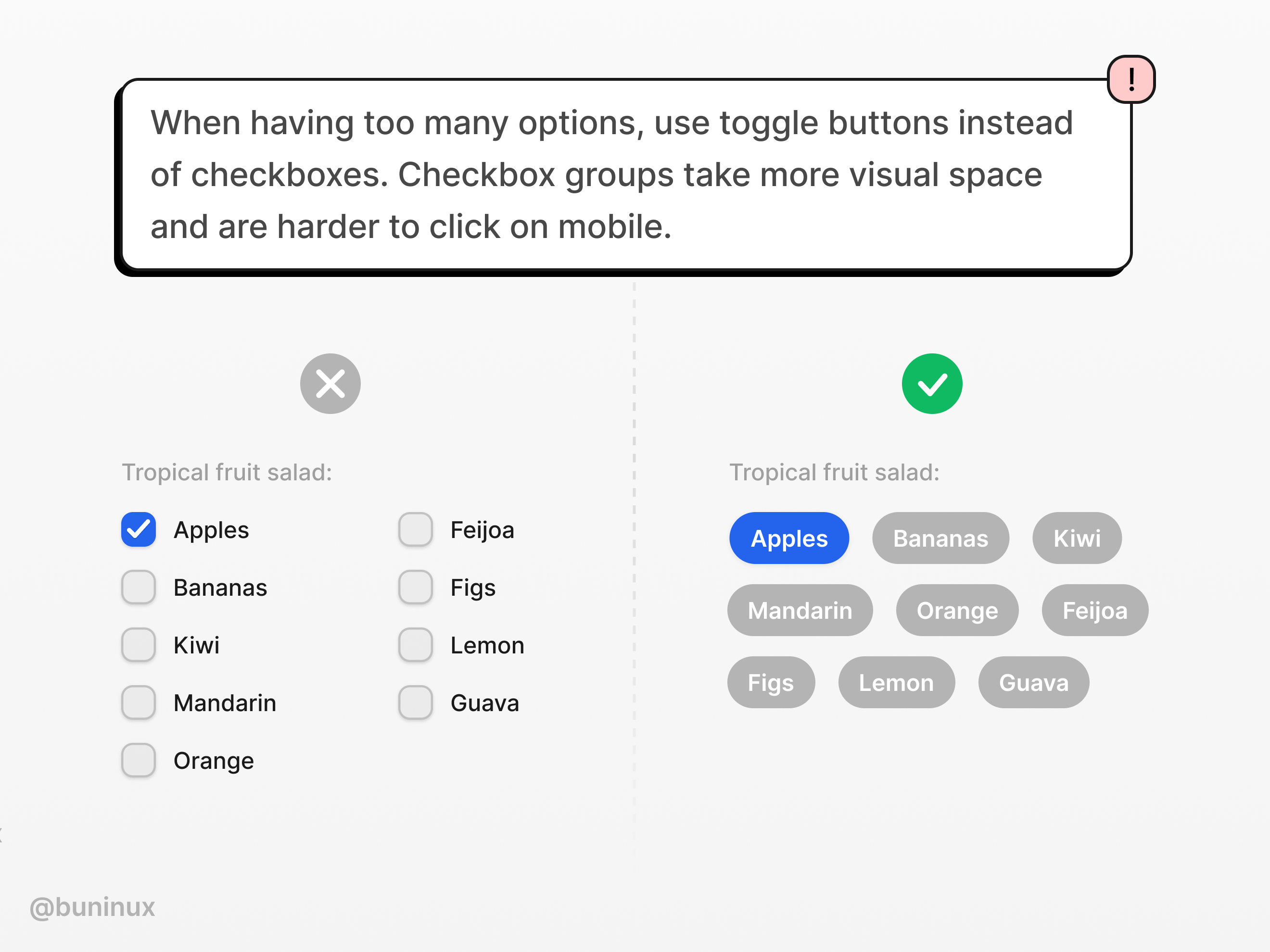 When to Use Toggle Buttons