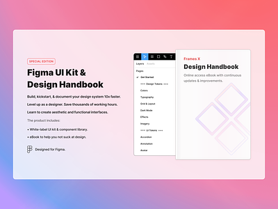 Frames X — Figma UI Kit & Design Handbook