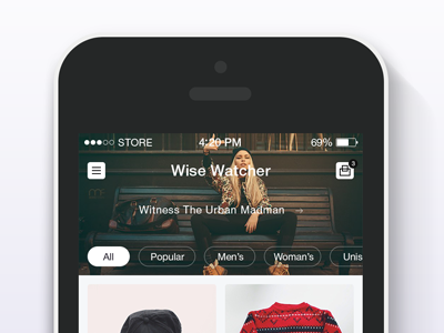 Wisewatcher app ecommerce freeshot ios iphone sell shop store tags ui ux wise wathcer