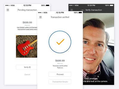 Selfie payment app