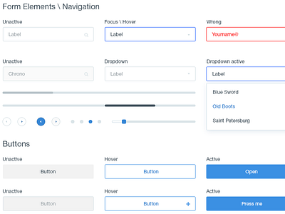 Style guide: Basic Elements interface style guide ui ui kit ux web