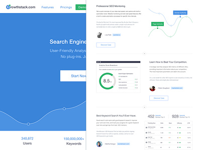 Landing page for growthstack