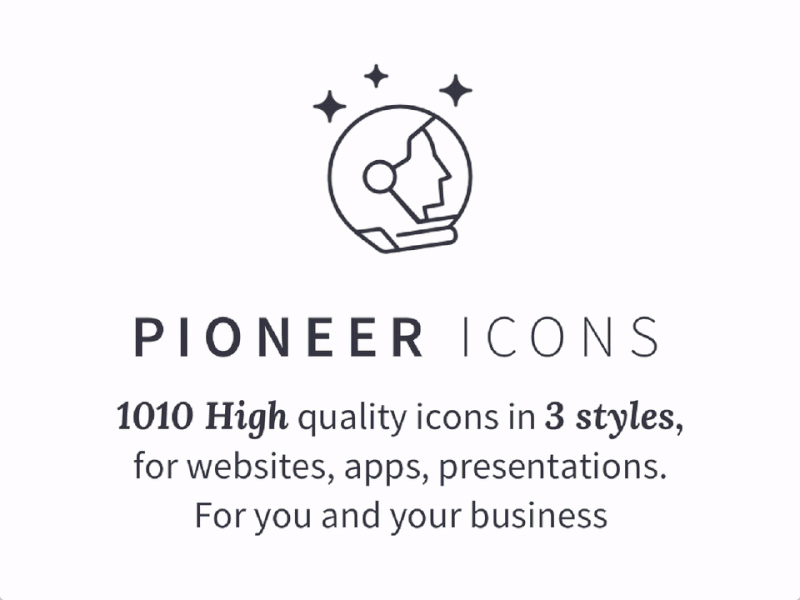 Pioneer Icons animation icons monochrome outline sketch stroke svg