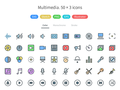 Multimedia - Pioneer Icons