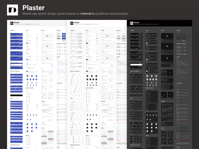 Plaster A Mobile Design System For Sketch By Bunin Dmitriy